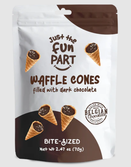 Вафли WAFFLE CONES with dark chocolate 70 гр  / FUN PART