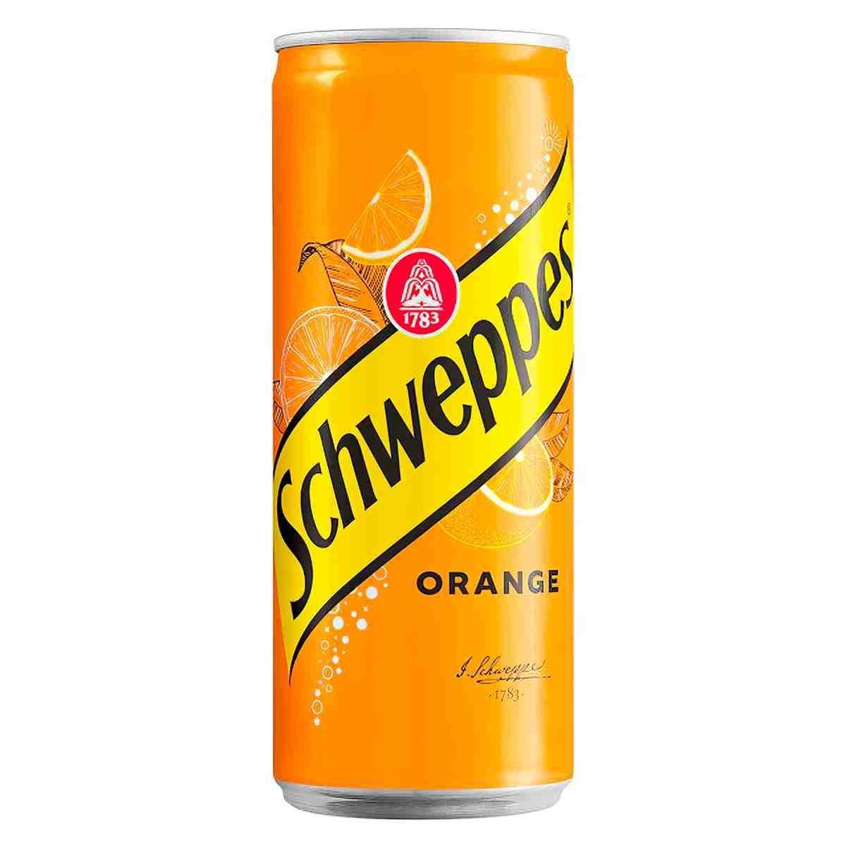 Schweppes Orange (высокая банка) 330ml (24шт-упак) ПОЛЬША
