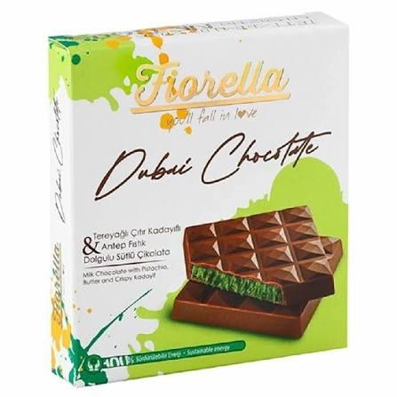 Шоколад Fiorella дубайский с фисташковой начинкой  60гр