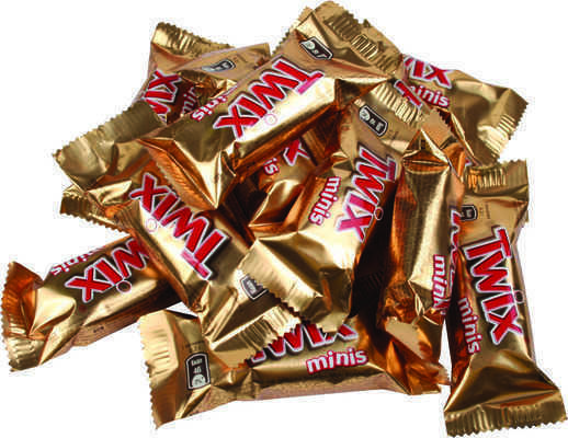 Шоколадные батончики Twix minis (твикс мини) 1кг /на вес/ (6кг-упак)