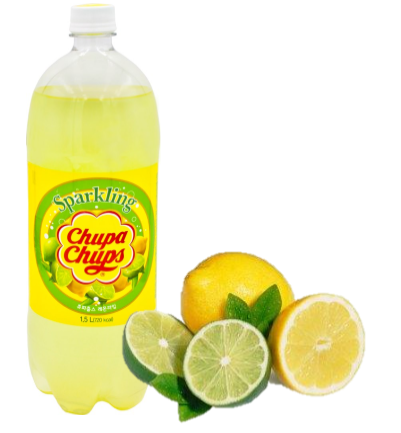 Напиток Chupa Chups Лимон-Лайм 1,5 л Корея (12 шт. в упаковке)