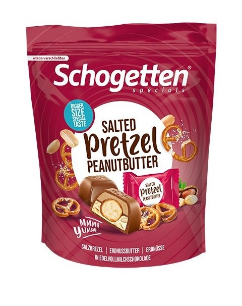 Молочный шоколад Schogetten PeanutButter Salted Pretzel 116гр
