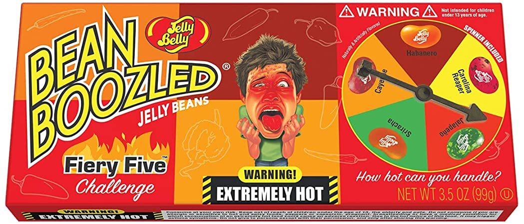 Драже жевательное Ассорти BEAN BOOZLED (Беан бузлд) 100гр Flaming Five ИГРА с вращающимся диском