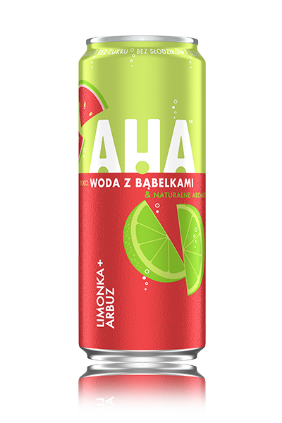 Газированная вода AHA Лайм и Арбуз 330 мл (24 шт в упаковке)