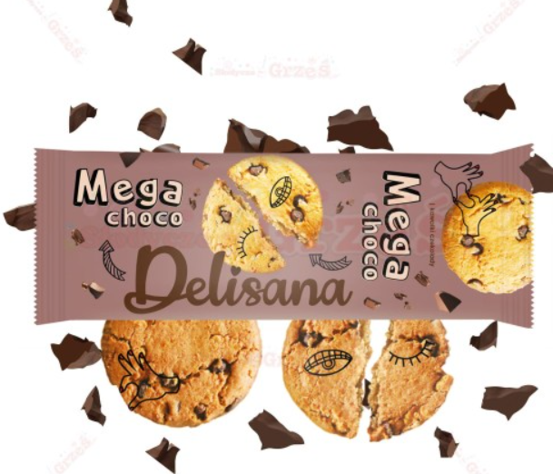 Печенье Delisana Mega Choco 100 гр / Польша
