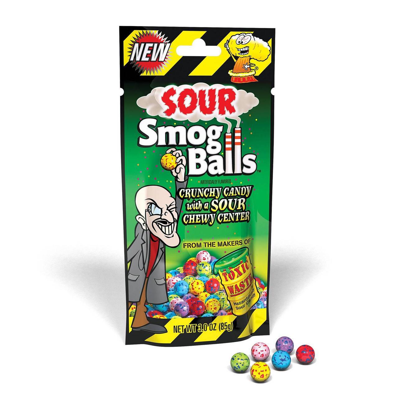 Драже с кислым центром пакет Smog Balls 85гр /TOXIC WASTE/