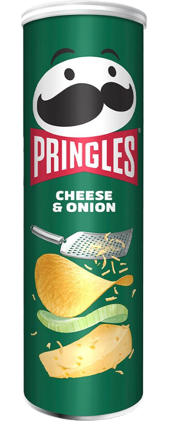 Картофельные чипсы Pringles Cheese & Onion со вкусом сыра и лука, 165 г