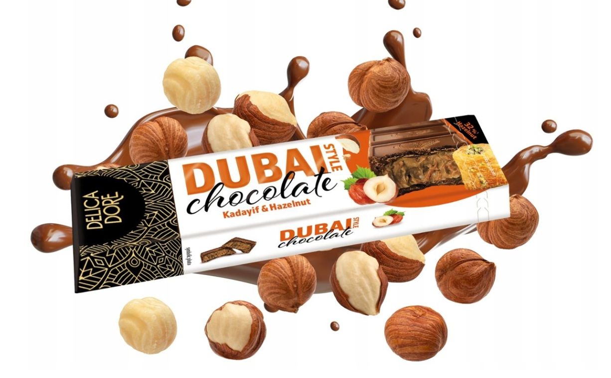 Шоколадный Батончик Dubai Kadayif & Hazelnut 70 гр /Delica Dore