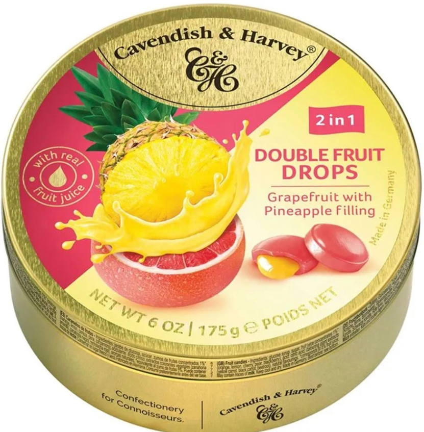 Леденцы Cavendish & Harvey Grapefruit with Pineapple Drops 175 гр