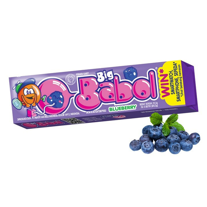 Жевательная резинка Big Babol Голубика 20гр. (20 шт в упаковке)