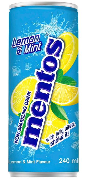 Напиток Mentos со вкусом ЛИМОНА и МЯТЫ 240 мл (24шт в упаковке)