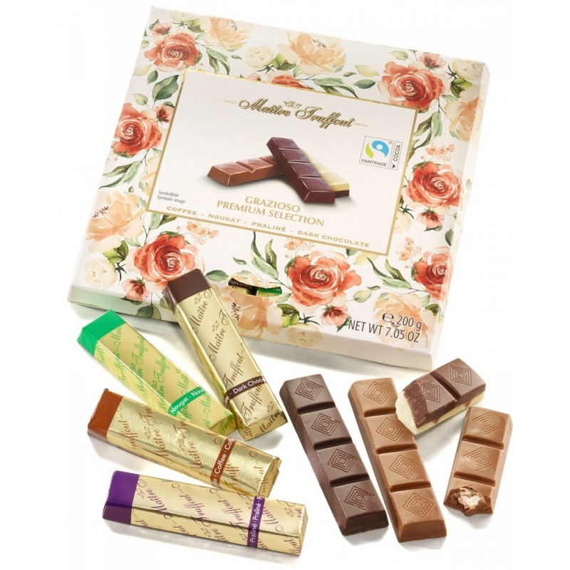 Шоколадные батончики Maitre Truffout Grazioso  Premium  selection 200гр