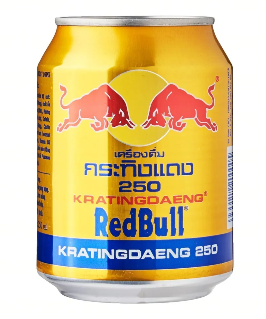 Энергетик RED BULL Krating daeng 250мл желтый ж/б (12шт-упак) ТАЙЛАНД