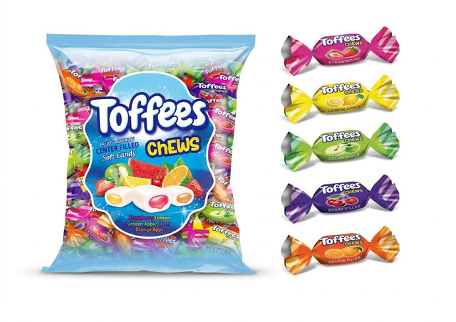 TOFFEES Candy Chews 1000gr 1*8 (жевательные конфеты) №7129