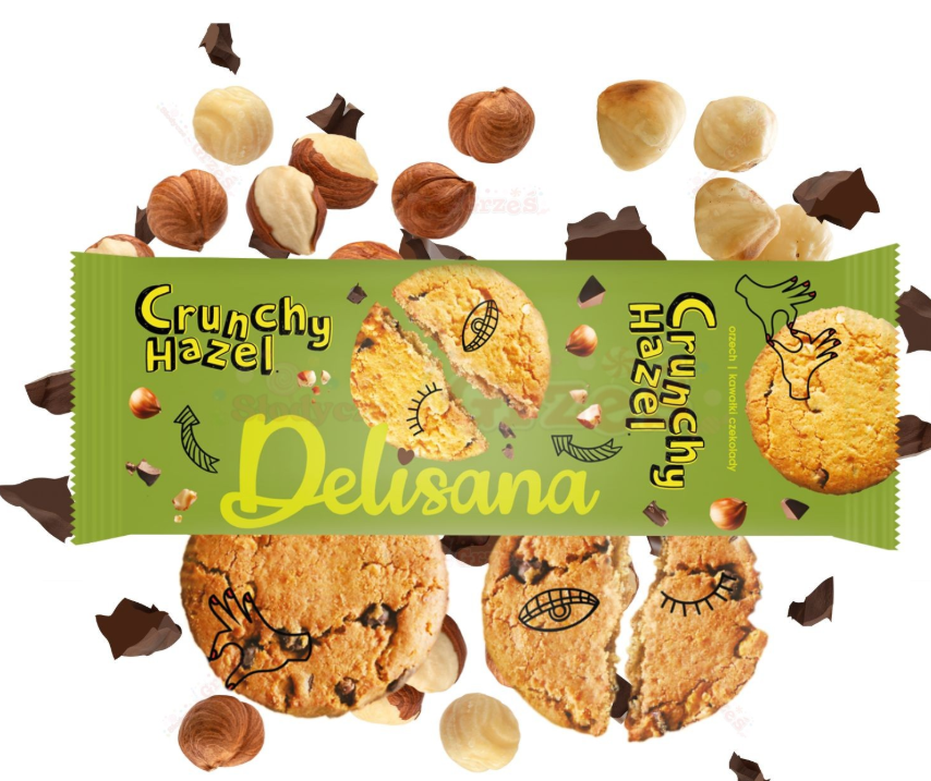 Печенье Delisana Crunchy Hazel 100 гр / Польша