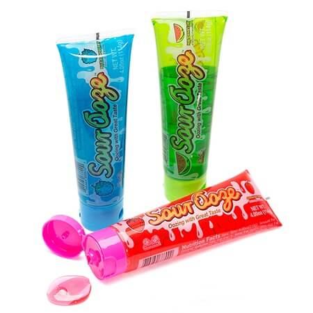 Жидкий леденец в тюбике "Ooze Tube" (3 вкуса) 114гр (12шт в упаковке) /KIDSMANIA Китай/