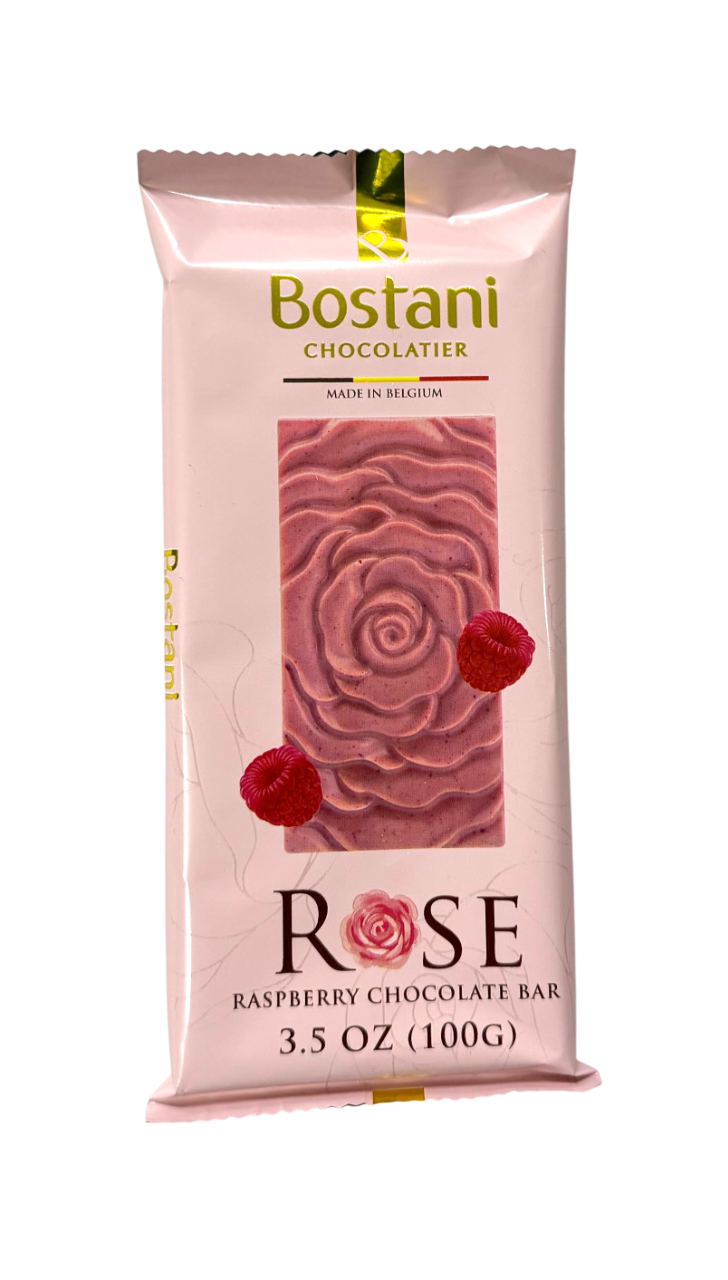 Шоколадная плитка Bostani Rose Raspberry Chocolate 100 гр / Бельгия