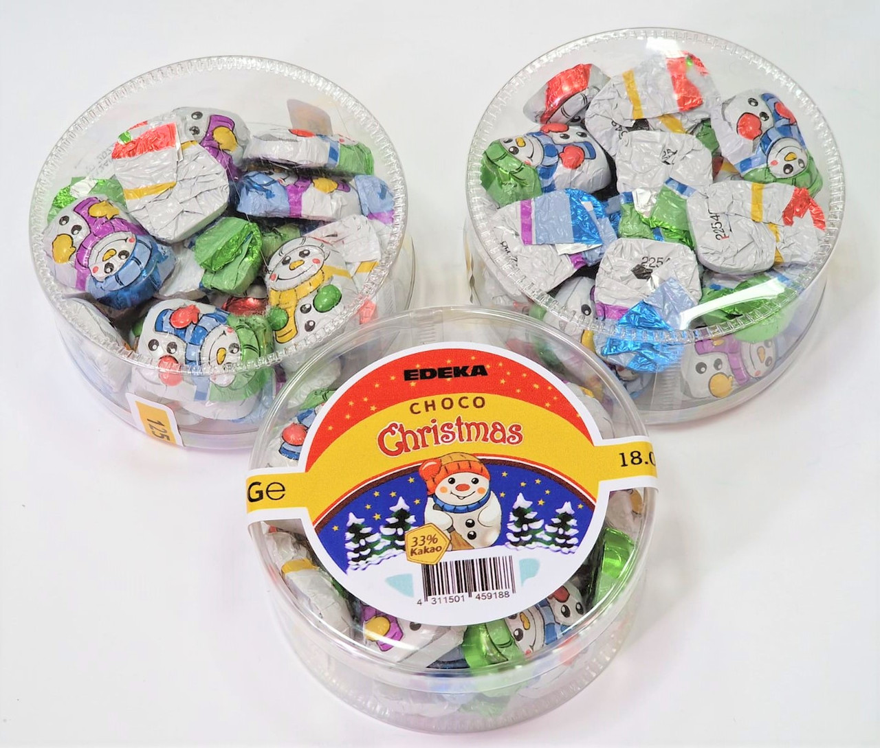 Шоколадные СНЕГОВИЧКИ choco christmas 125гр EDEKA /Германия/