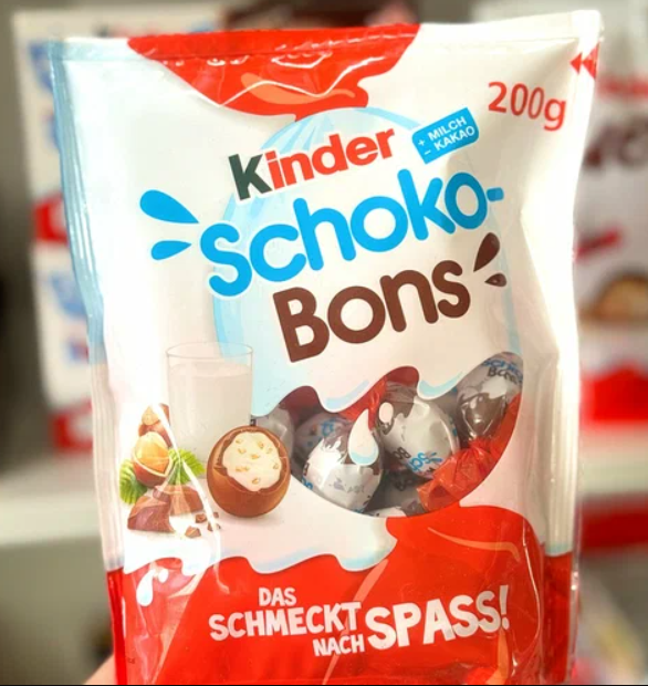Шоколадные конфеты Kinder Schoco Bons 200 гр (18 шт в упаковке)