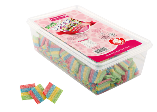 Жев.мармелад Язычки короткие КИСЛЫЕ радужные в сахаре 300 гр / Candy Importers