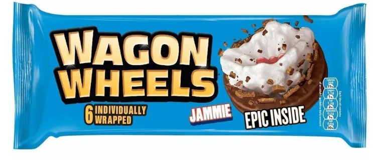 Печенье с суфле покрытое глазурью Wagon Wheels С джемом 228,6 г (16 шт в упак)
