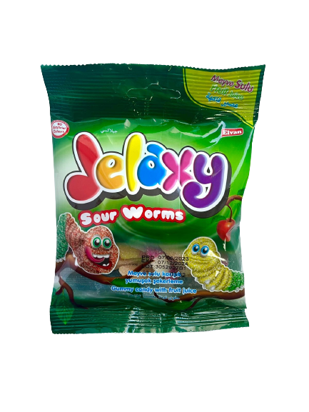 Жев. мармелад Jelaxy Worms Червячки 80 гр. (12 шт. в упаковке)