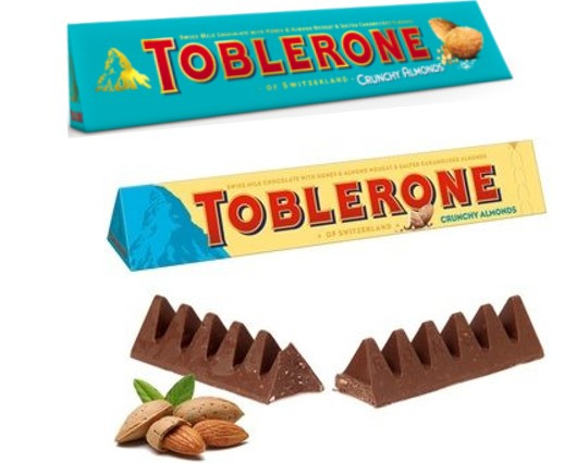 Таблерон Алмонд Кранчи Toblerone Crunchy Almonds 100гр Швейцария (20шт-упак)