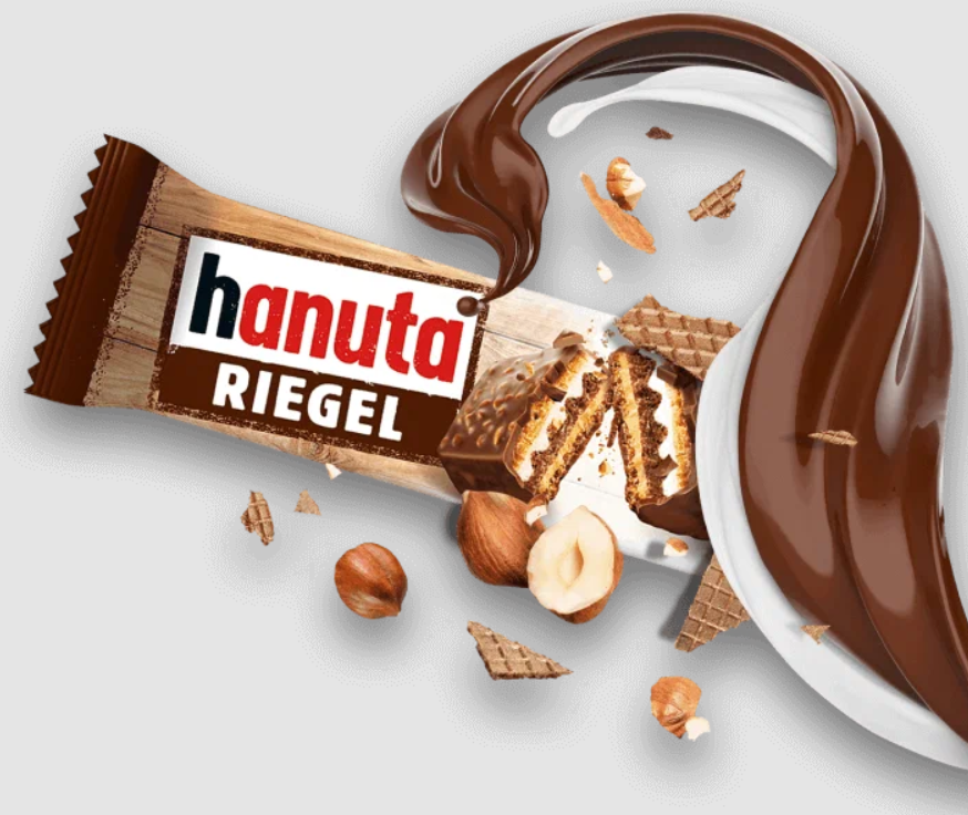 Hanuta Riegel с шоколадом и орехами 34,5гр*