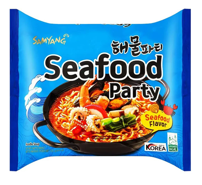 Лапша быстрого приготовления Samyang Seafood Party Ramen 125 гр