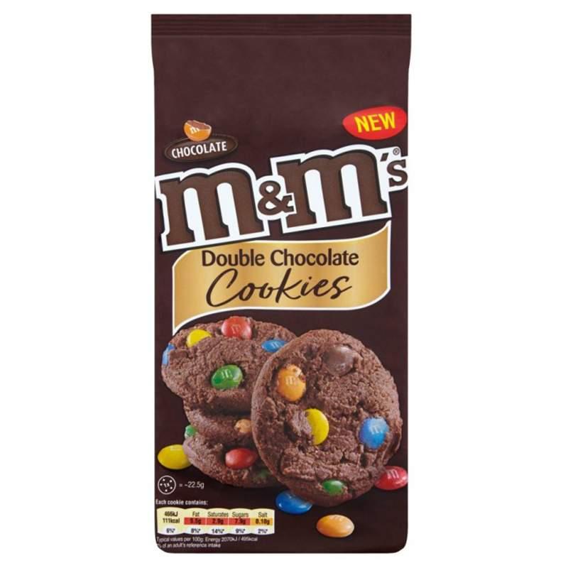 Печенье M&M's double chocolate cookies кукис 180гр (8шт-упак)