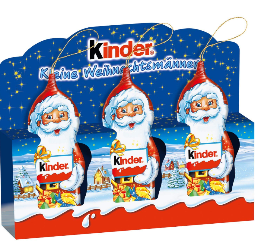 Шоколадные фигурки Санты Kinder Weihnachts 45 гр (3 фигурки)