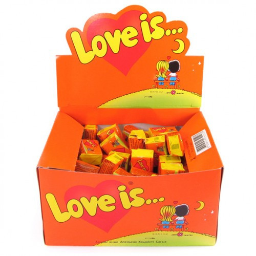 Жев.резинка "Love is" Апельсин-Ананас 4,2гр х 100шт /Турция/