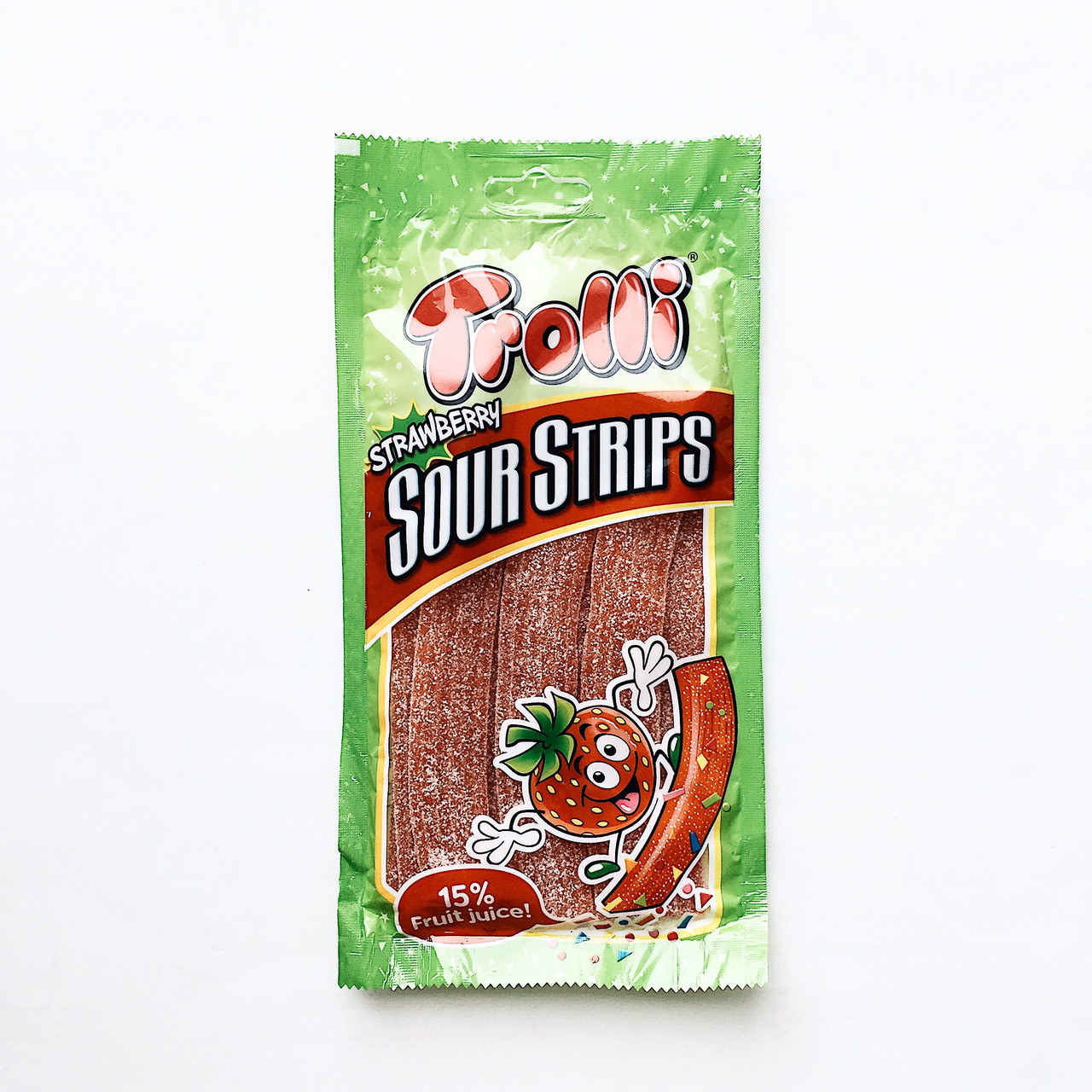 Жев. мармелад Trolli Пластинки Sour Strips Клубника 85 гр.
