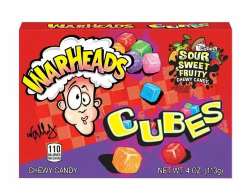 Кислые мармеладные кубики Warheads Chewy Cubes, 113 г