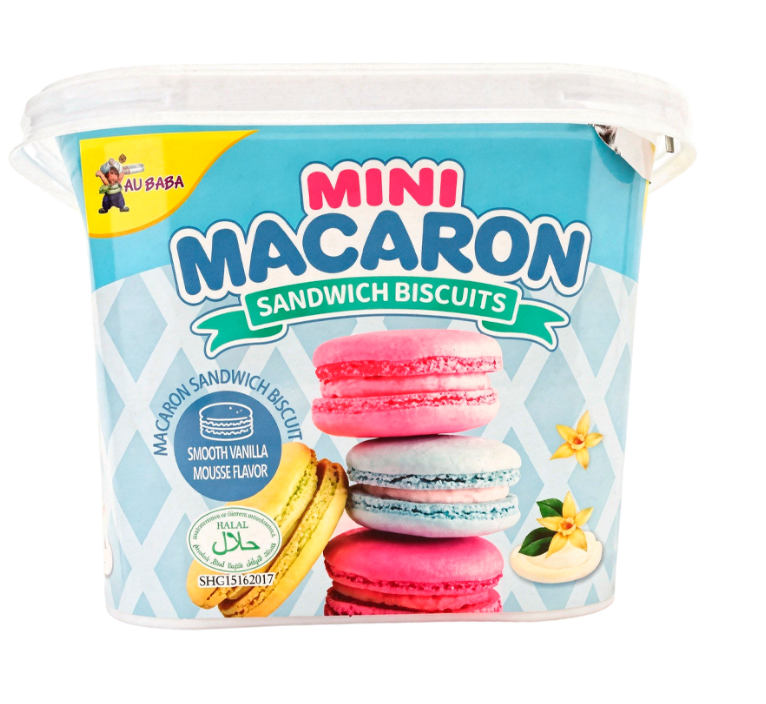 Печенье Mini Macaron Sandwich Smooth Vanilla Mousse со вкусом ванильного мусса, 44 г