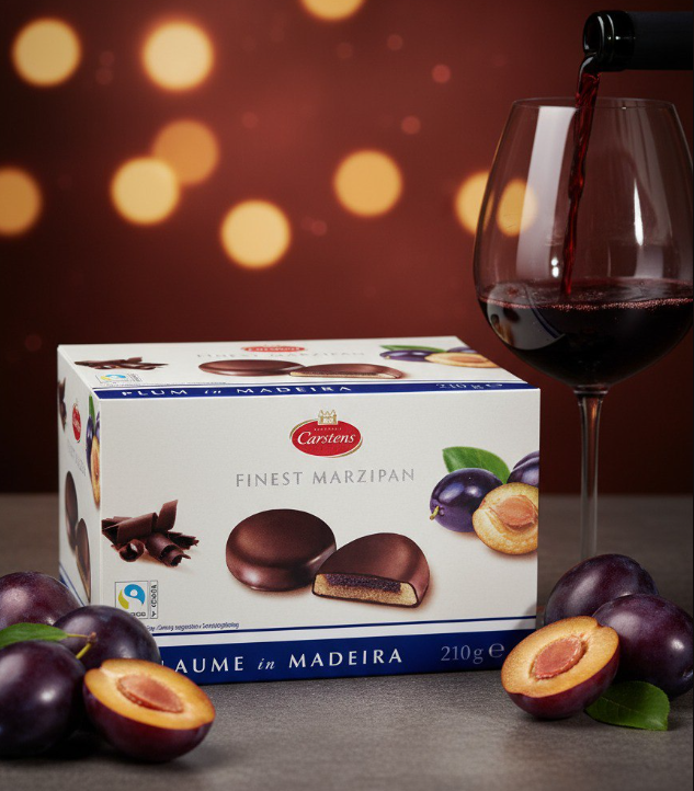 Марципан с ликёром Finest Marzipan Pflaume in Madeira 210 гр / Carstens