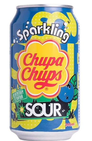 Напиток Chupa Chups со вкусом Черника 345ml Корея (24шт-упак)