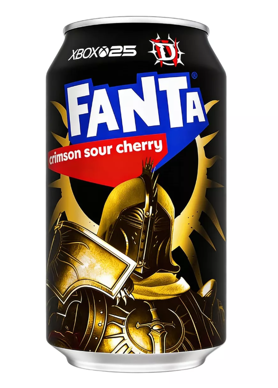 Газированный напиток Fanta Crimson Sour Cherry со вкусом малины и кислой вишни, 355 мл