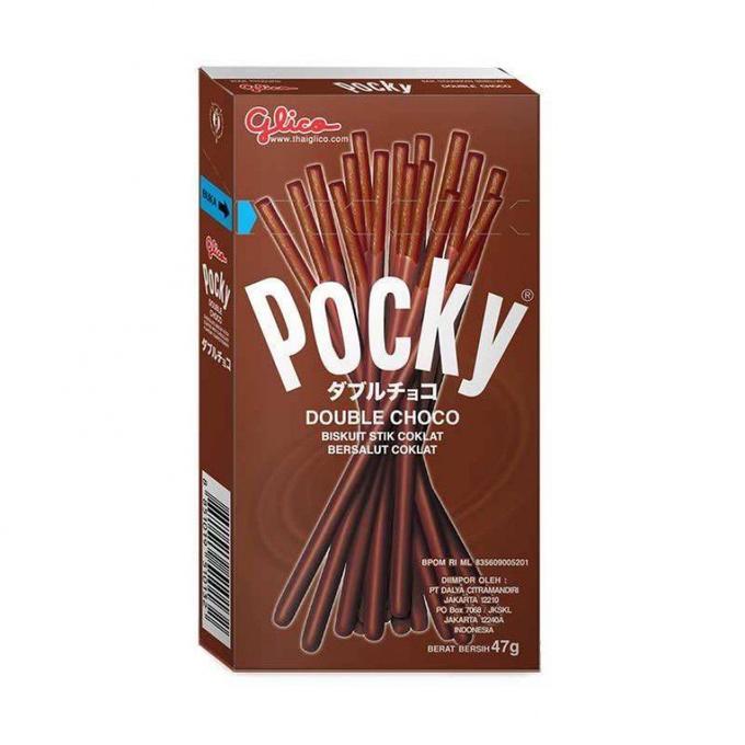 Шоколадные палочки Pocky Double Choco 47г /Таиланд/ (10шт - упак)
