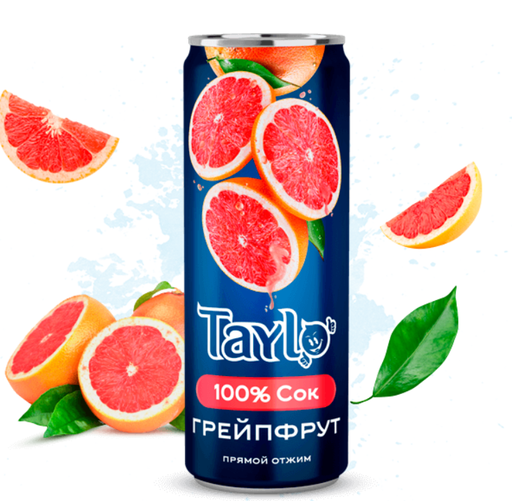 Сок Taylo Грейпфрут 250 ml (24 шт в упак) / Вьетнам