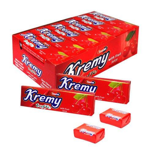 Жевательная конфета Вишня Kremy toffe Saadet (24шт - упак)