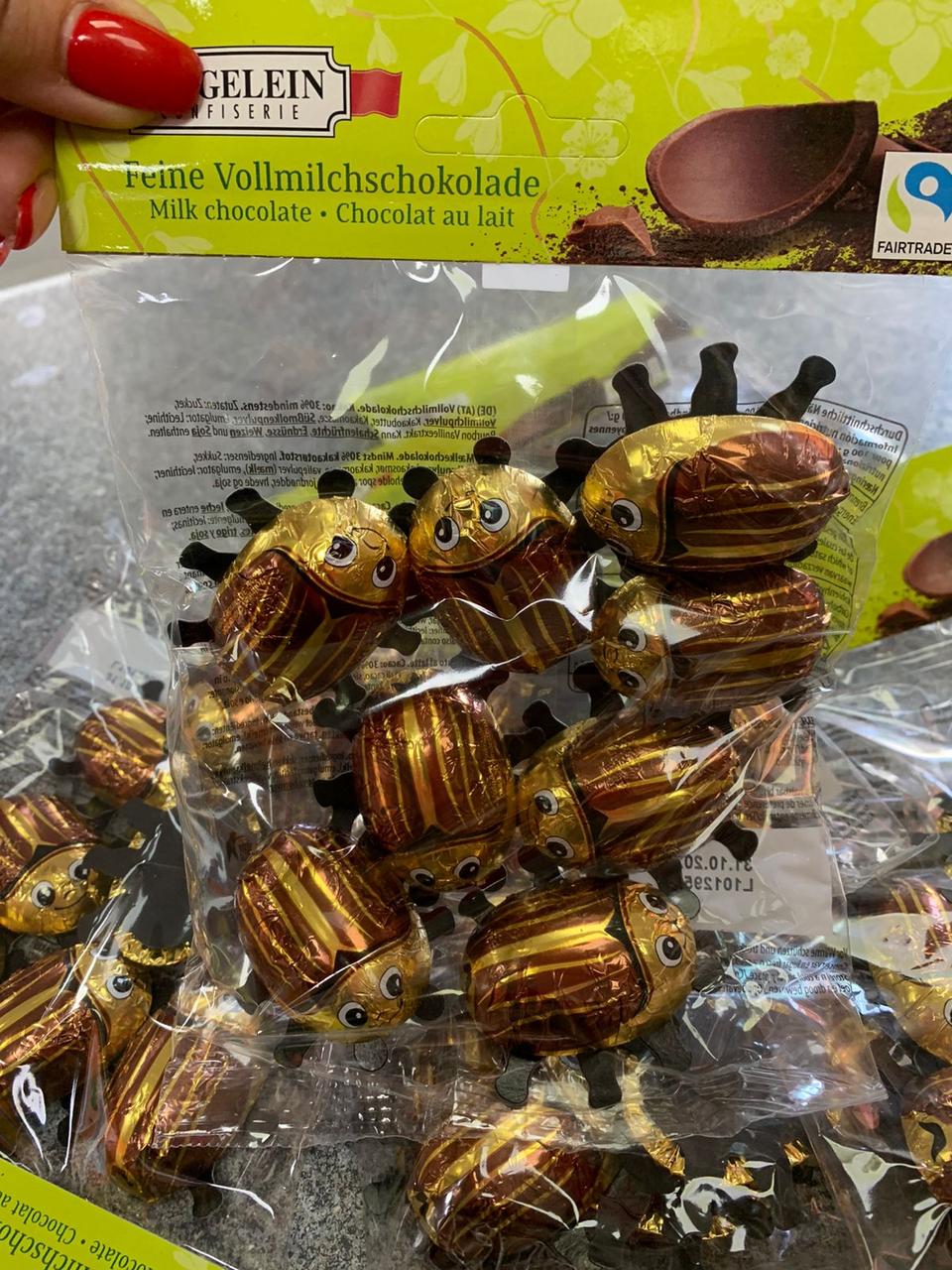 Шоколадные Фигурки ЖУКИ 100гр Riegelein /Германия/