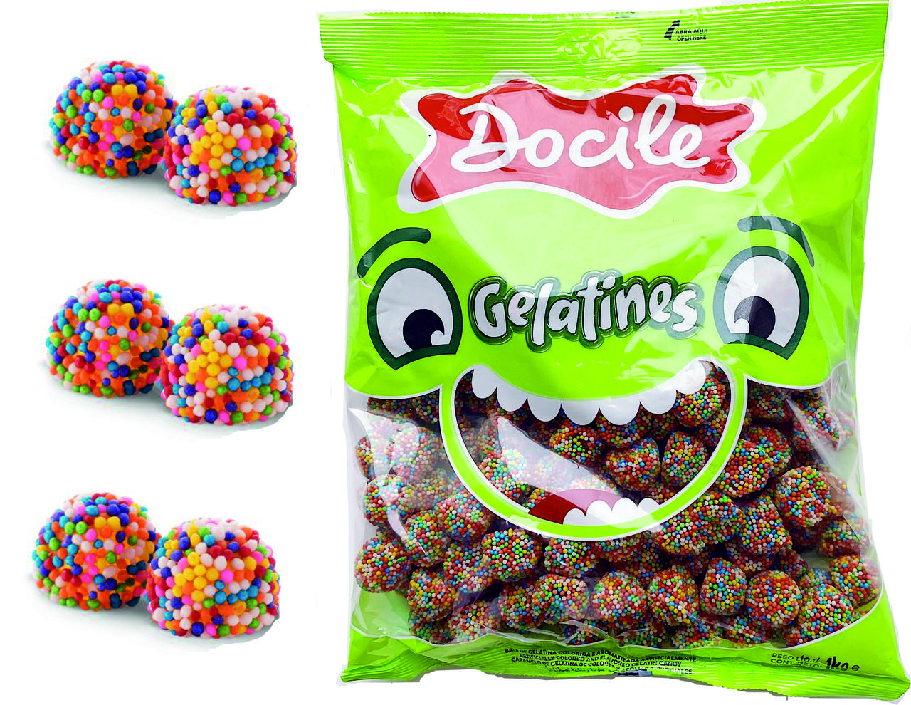 Жев. мармелад Ягоды в обсыпке Разноцветные Docile Party 1 кг