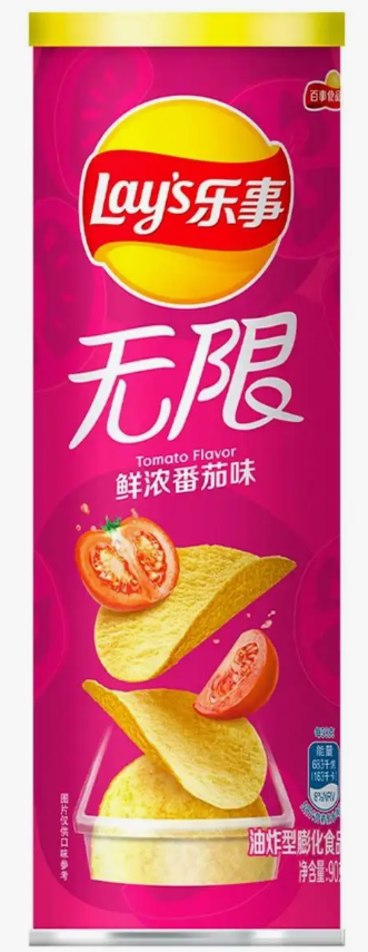 Чипсы LAY'S со вкусом ТОМАТА 90 гр (24шт в упак) КИТАЙ