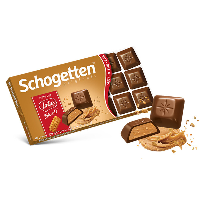 Молочный шоколад Schogetten Lotus Biscoff 100гр (15 шт. в упаковке)