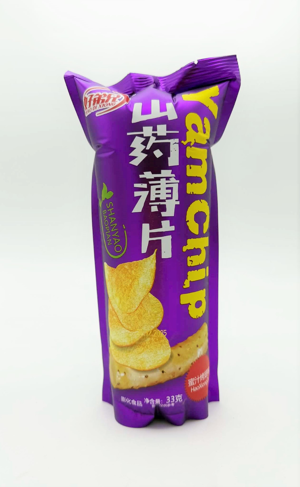 Чипсы YamChip  из ямса со вкусом жареных крылышек и мёда  (фиолетовые), 33 г \Китай