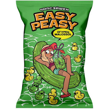 Чипсы EASY PEASY "ОГУРЕЦ MALLOSOL" 50гр (24 шт-упак) /РОССИЯ/