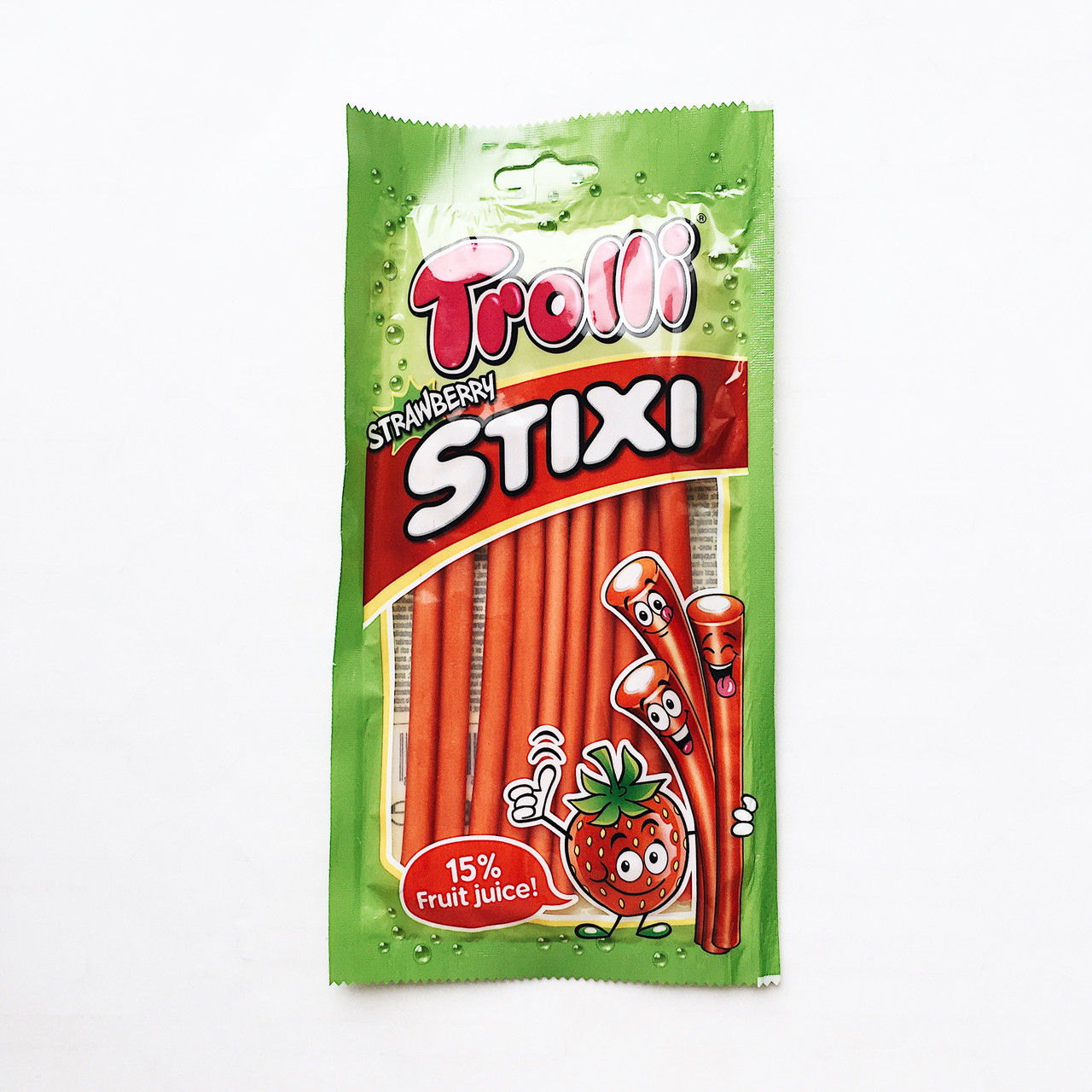 Жев. мармелад Trolli Палочки Stixi Клубника  85 гр.