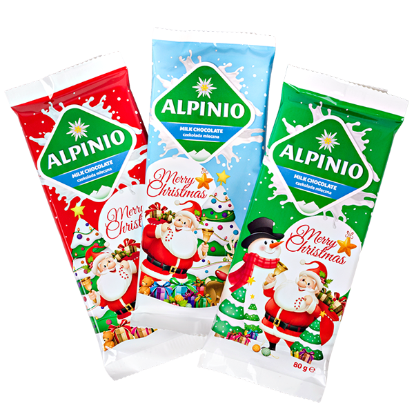 Шоколадная плитка Alpinio 80 гр (ассорти) / Польша