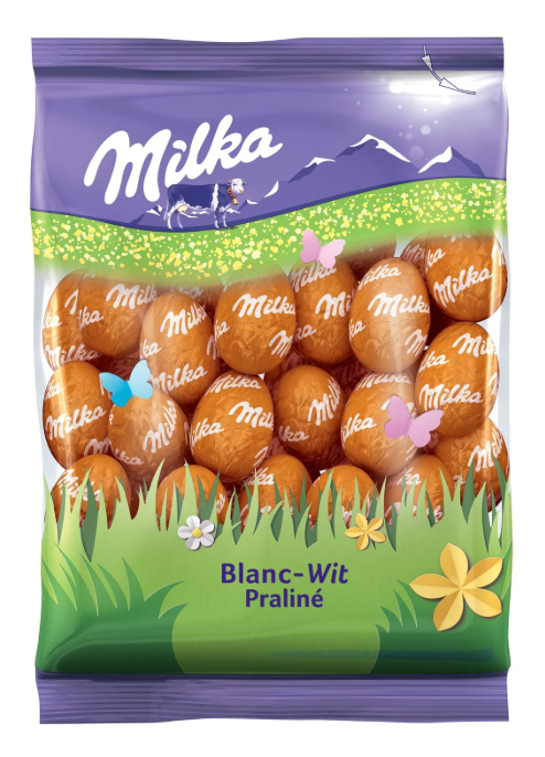 Шоколадные яйца Milka Blanc Wit Praline 350 гр